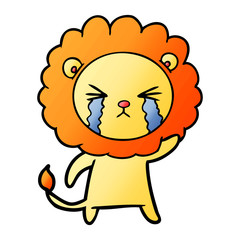 cartoon crying lion