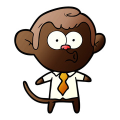 cartoon office monkey