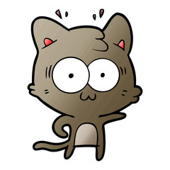 cartoon surprised cat