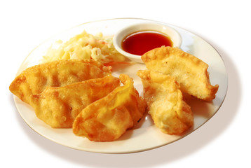 Japan dumplings - Gyoza with shrimp meat and vegetables