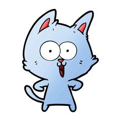 funny cartoon cat