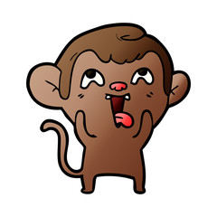 crazy cartoon monkey