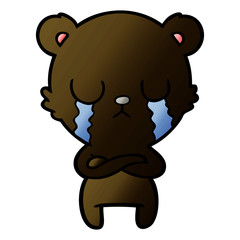 crying cartoon bear
