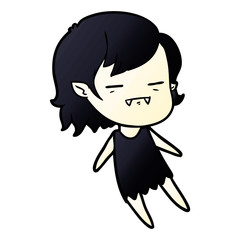 cartoon undead vampire girl flying