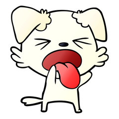 cartoon disgusted dog