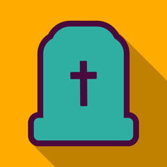 Fototapeta premium Flat icon with shadow grave