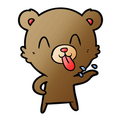 rude cartoon bear