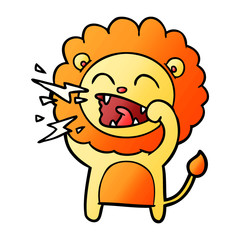 cartoon roaring lion