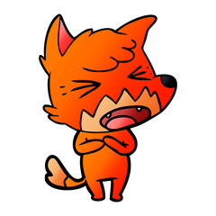 angry cartoon fox
