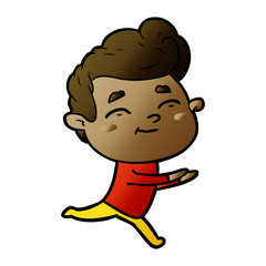 running cartoon man