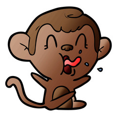 crazy cartoon monkey