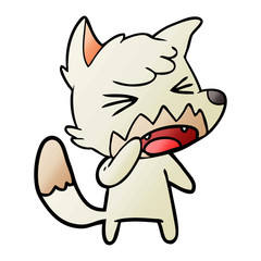 angry cartoon fox