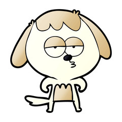 cartoon bored dog