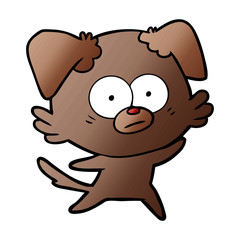 nervous dog cartoon