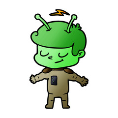 friendly cartoon spaceman
