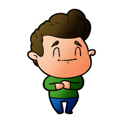 happy cartoon man