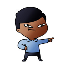 cartoon pointing man