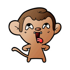 crazy cartoon monkey