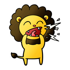 cartoon roaring lion