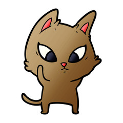 confused cartoon cat