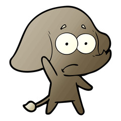 cartoon unsure elephant