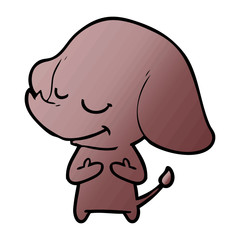 cartoon smiling elephant