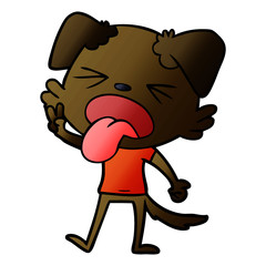 cartoon disgusted dog