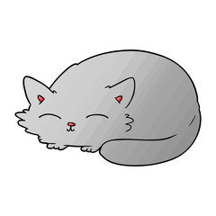 cartoon cat sleeping