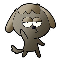 cartoon bored dog