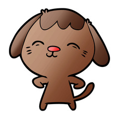 happy cartoon dog