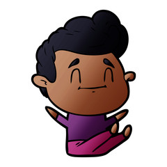 happy cartoon man