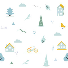 Scandinavian pattern with different elements
