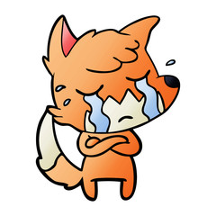 crying fox cartoon