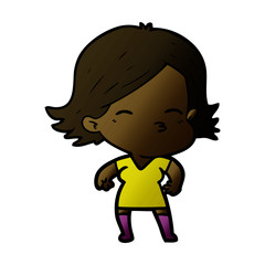 cartoon woman