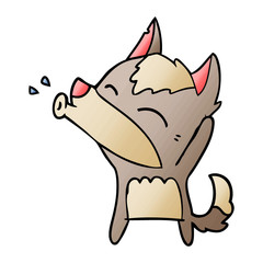 howling wolf cartoon