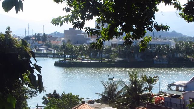 Vietnamese Coracle Fishing near Seaside