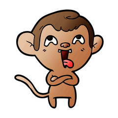 crazy cartoon monkey