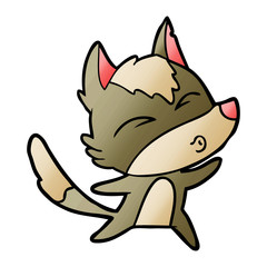 cartoon wolf howling