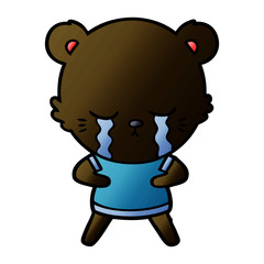 crying cartoon bear