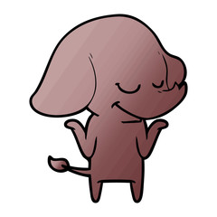 cartoon smiling elephant
