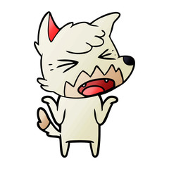 angry cartoon fox