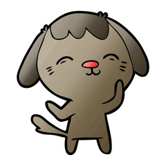 happy cartoon dog