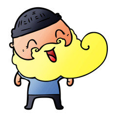 happy bearded man