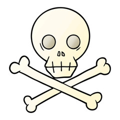 cartoon skull and crossbones