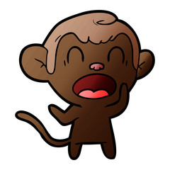 shouting cartoon monkey