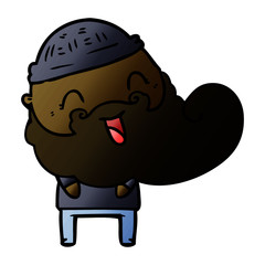 happy bearded man