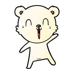 happy cartoon polar bear