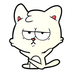 bored cartoon cat