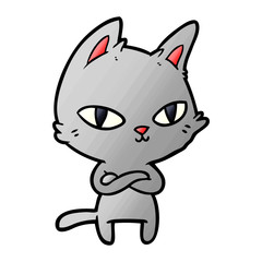 cartoon cat staring