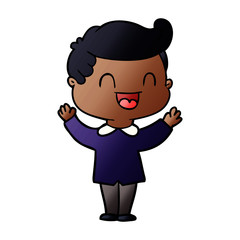 cartoon happy man